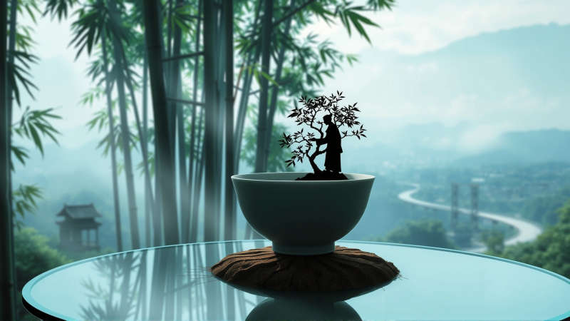 Armonía ancestral y moderna en perfecta quietud