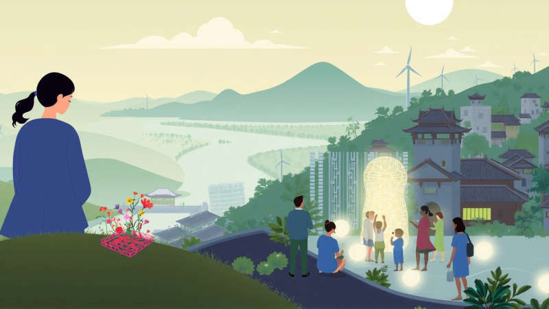 Serenidad innovadora entre naturaleza y tecnología