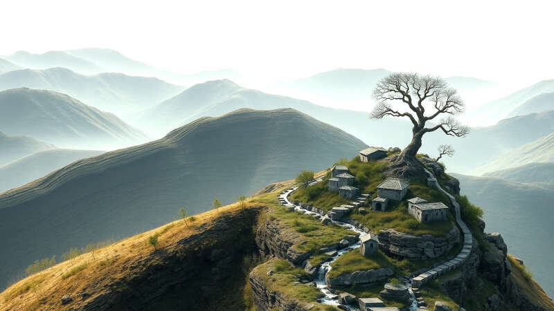 Paz ancestral en un paisaje vasto