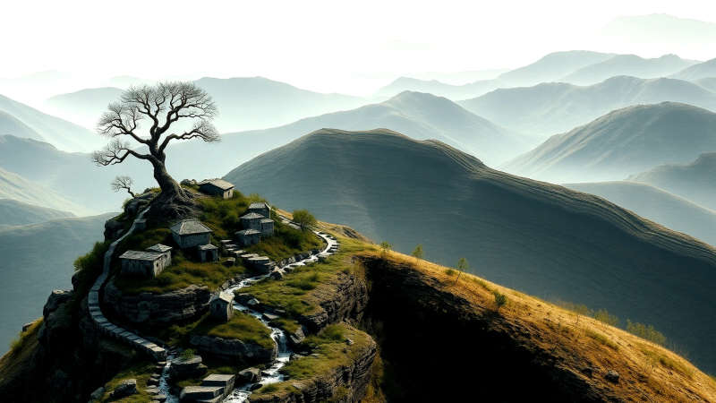 Paz ancestral en un paisaje vasto