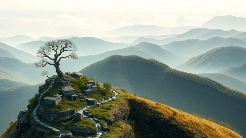 Paz ancestral en un paisaje vasto
