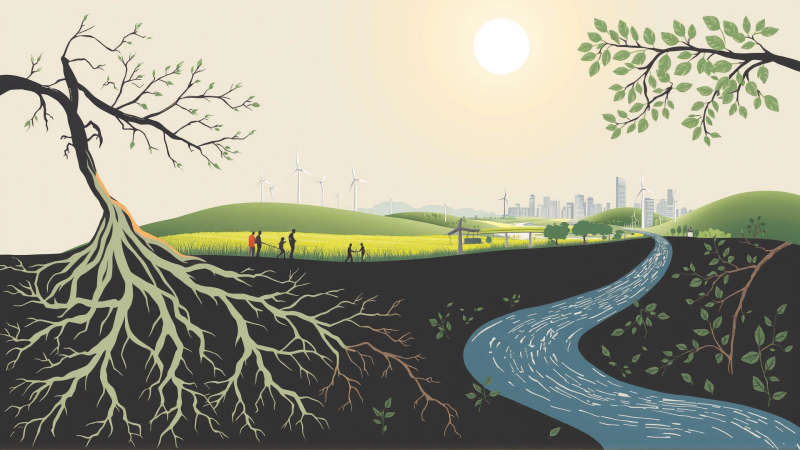 Armonía sostenible entre naturaleza y progreso