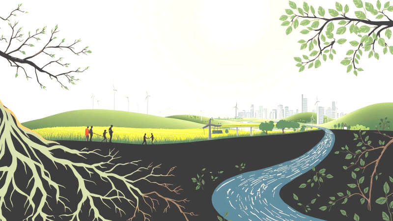 Armonía sostenible entre naturaleza y progreso