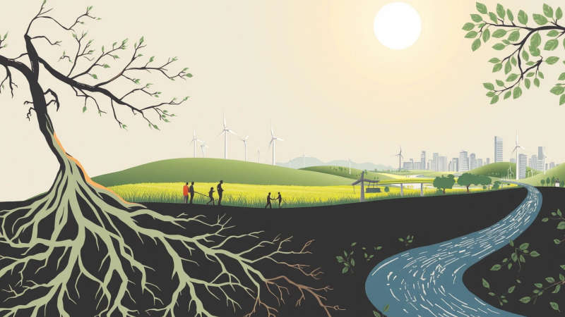 Armonía sostenible entre naturaleza y progreso