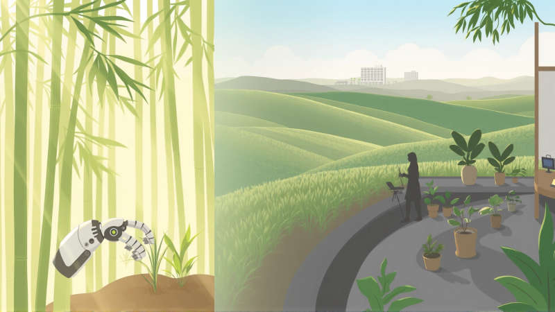 Tecnología y naturaleza en armonía florecen