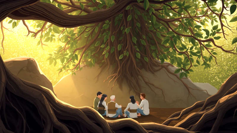 Armonía natural y humana en quietud