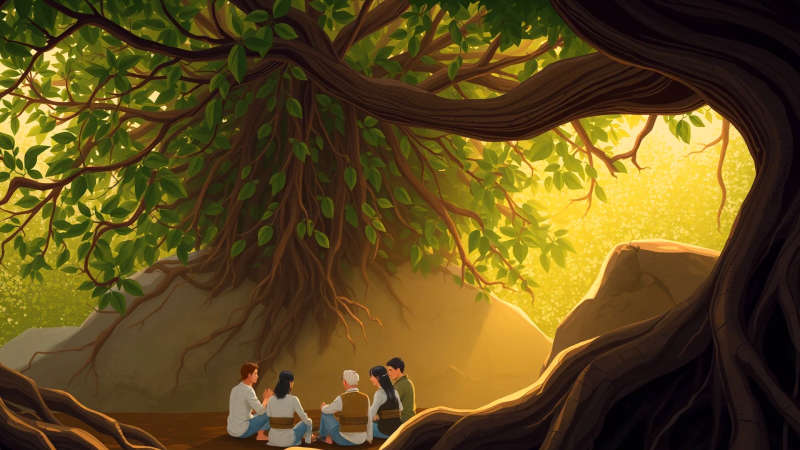 Armonía natural y humana en quietud